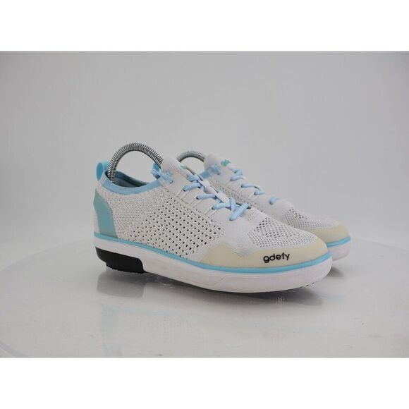Gravity Defyer Women's 8.5 Jenni Shoes Knit Sneakers Plantar Fasciitis Blue - Picture 1 of 10